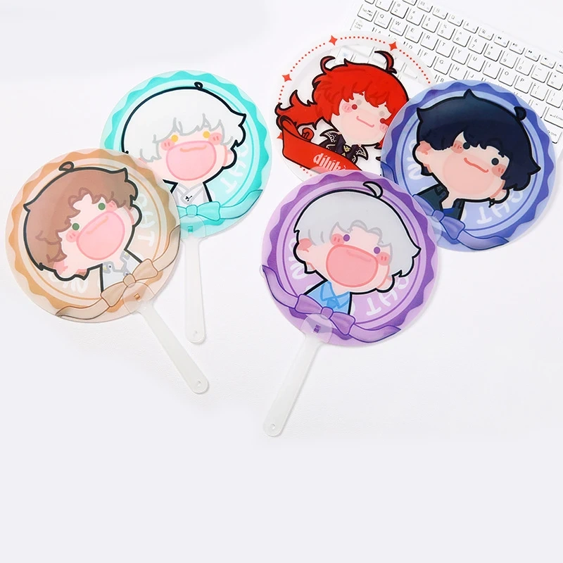 Custom cmyk Printing For Advertising Hand pp Fan Mini Hand Fan Wholesale Personalized Cute Anime Plastic Hand Custom Printed Fan