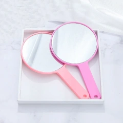 Mini Cosmetic Handheld Mirror Vintage Custom Small Round Hand Held Make Up Mirror With Handle