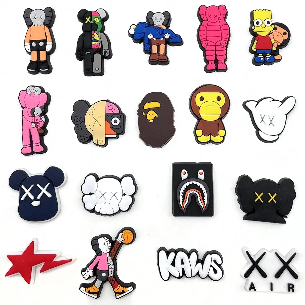 Wholesale Bulk Light Up Shoe Charms For Sneakers Pvc 3d Cartoon Anime Shoe Lace Charms Clog Design Custom Shoe Charms