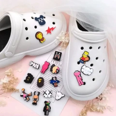 Wholesale Bulk Light Up Shoe Charms For Sneakers Pvc 3d Cartoon Anime Shoe Lace Charms Clog Design Custom Shoe Charms
