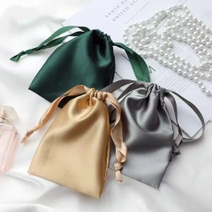 Polyester Draw String Bag Small Headset Gifts Jewelry Satin Drawstring Bag Pouch Custom Drawstring Bags With Logo