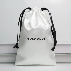 Polyester Draw String Bag Small Headset Gifts Jewelry Satin Drawstring Bag Pouch Custom Drawstring Bags With Logo