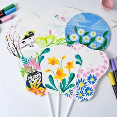 Personalized Custom cmyk Printed Portable Mini Hand Fan Small Advertisement Plastic Fan Cartoon Anime Customized Kpop Pvc Fan
