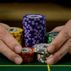 Wholesale Poker Chips Set 500 EPT Ceramic Poker Chip Blank Entertainment 14g 10g Custom Spoker Chips Logo