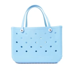 Wholesale Bag 2024 Women Fashion Rubber Tote Shoulder Bag EVA Silicone Summer Beach Bag With Custom Logo