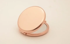 Personalized Wholesale Customised MakeUp Vanity Engraved Blank  Logo Sliver Rose Gold Mirror