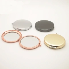 Personalized Wholesale Customised MakeUp Vanity Engraved Blank  Logo Sliver Rose Gold Mirror