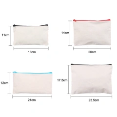 Custom Cotton Kawaii Canvas Pencil Bag Zipper Pencil Pouch With Custom Logo School Bag With Pencil Case& Bags