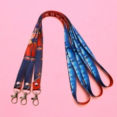 Custom Logo Dye Sublimation Promotional Custom Printed Neck Polyester Lanyard With Logo Free Sample