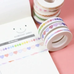 NO MOQ Custom Cute Kawaii Washi Tape Set Journal Supplies Masking Tapes Washy Organizer Washitape Pastel Korean Stationery