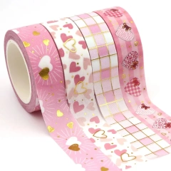NO MOQ Washi Tape Custom Printing Love Rose Easter Eggs CMYK Colourful tape Washi Tapes Office Supplies
