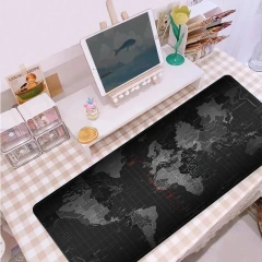 Design Wholesale Mouse Pad World Map Gaming Mouse Pad With Wireless Charger White Black RGB Big Mouse Pad Manufacturer