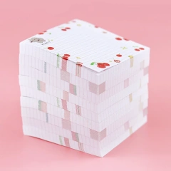 Promotional Memo Pad Print Cute Kawaii Rainbow Mini Fruit 3D Custom Memo Pad Sticky Note Pads With Logo