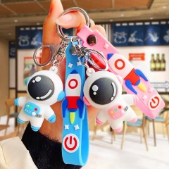 Wholesale Promotional Keychains Cartoon Spaceman Anime Keychain Custom 3D Pvc Keychain Cute Rubber Key Chains Custom Logo