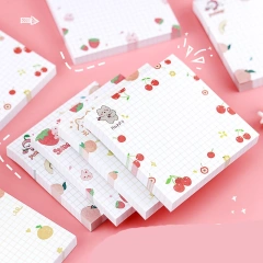 Promotional Memo Pad Print Cute Kawaii Rainbow Mini Fruit 3D Custom Memo Pad Sticky Note Pads With Logo