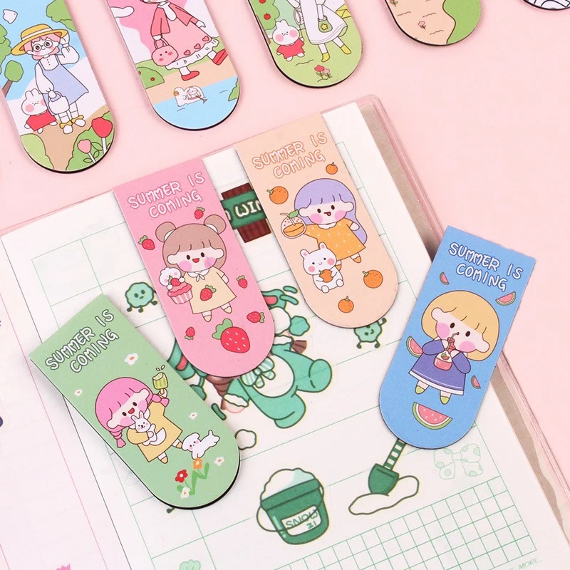 Promotional Custom Magnetic Bookmark Printing Cartoon Cute Diy Magnet Bookmark Personalised Custom Metal Bookmark