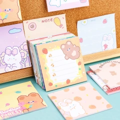 Wholesale Logo Sticky Note Offset Shape Hotel Kawaii Cute Eco-friendly Paper Sticky Notes 3x3 Memo Custom Sticky Notes Pad