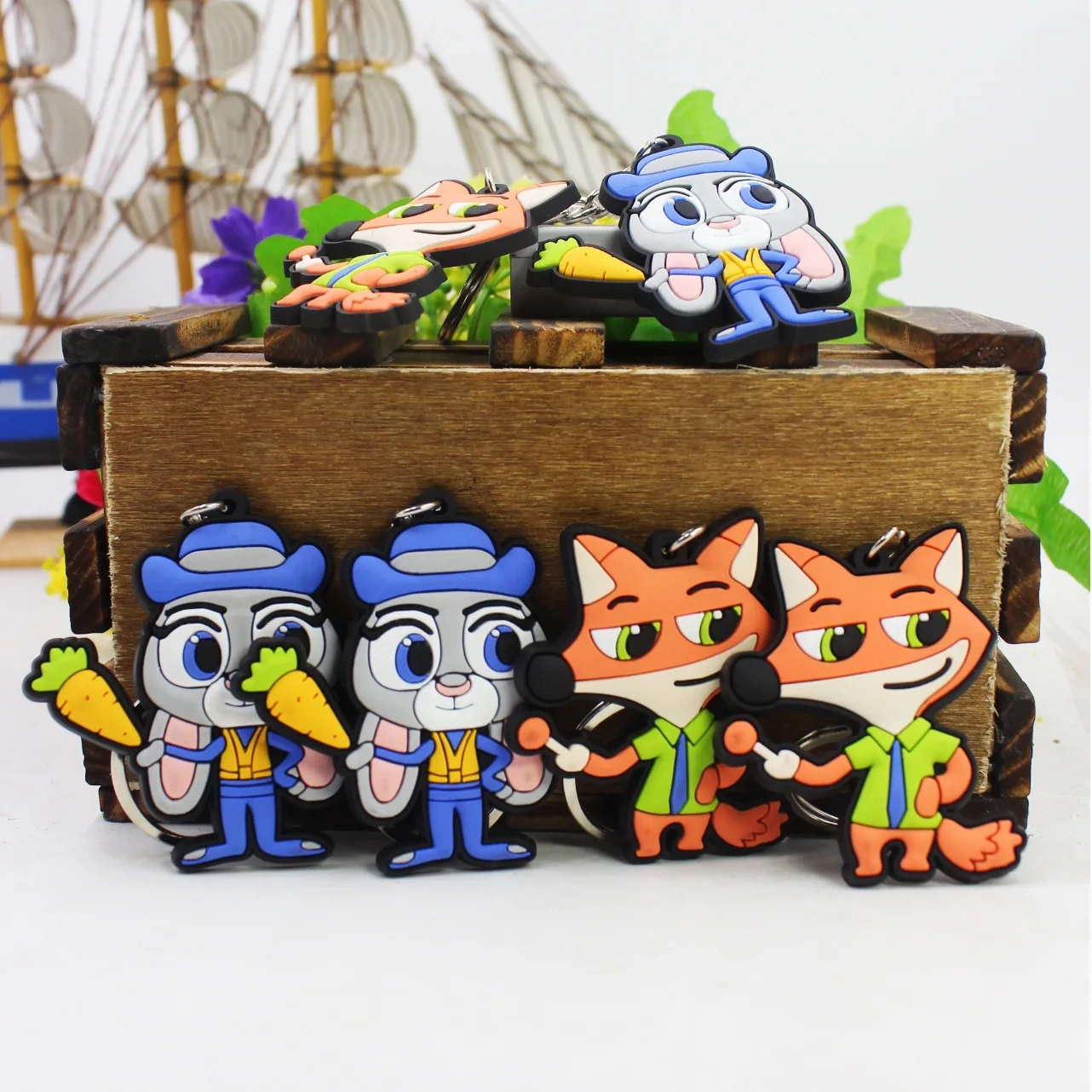 Cheap Custom Cute 3D PVC Keychain Colors Printing Silicone Rubber Keyring Soft PVC Keychains