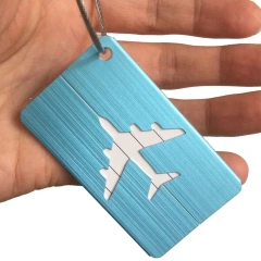 Personalized Luggage Tag Travel Blank Aluminum Customized Luggage Tags Silicone PVC Leather Label Metal Luggage Tags Custom Logo