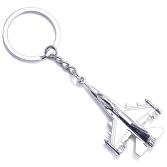 Airplane Metal Keychain Aircraft Keychain Metal Custom 3D Metal Keychain Blank