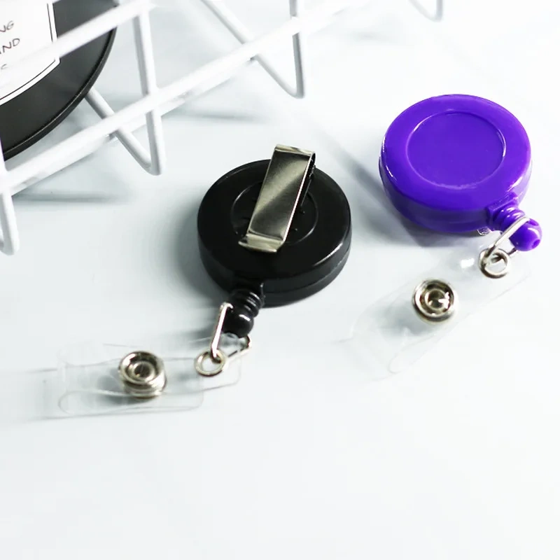 Retractable ID Badge Reel Wholesale Customized Acrylic Sublimation Cute Nurse Badge Reels Blank Logo Custom Badge Reels