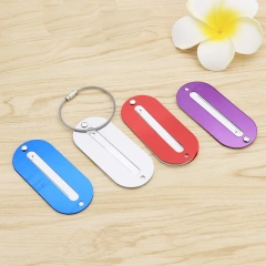 Custom Aluminium Luggage Tag With Logo Blank Round Travel Letters Tracking Name Tag Luggage Luxury Air Tag Tracker For Luggage