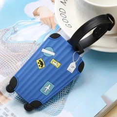Personalized Silicone Luggage Tags Travel Bag Customized Luggage Tags Name PU PVC luggage tags custom logo