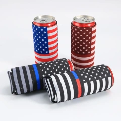 Wholesales Slim Neoprene Can Cooler Bottle Wine Drink Beer Cooler Sublimation Can Cooler Custom Logo