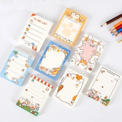 Promotional Memo Pad Paper For Girls Long Cute Kawaii Memo Pads Sticky Note 3d Memo Pads Custom Print