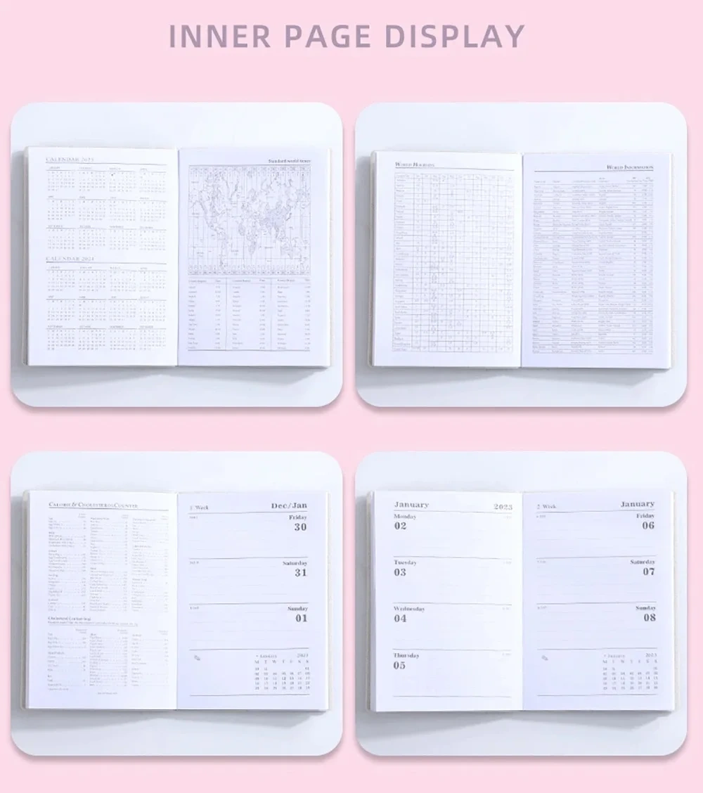 Portable Pocket Notepad Daily Weekly Agenda Planner Notebooks Stationery Office School Supplies Notebook Custom Logo