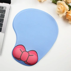 Kawaii Anime Mouse Pad with Wrist Support Anti Slip Silicone Hand Rest 3D Cartoon Cute Mice Mat for PC Computer Laptop Gaming