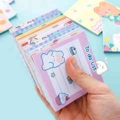 Wholesale Logo Sticky Note Offset Shape Hotel Kawaii Cute Eco-friendly Paper Sticky Notes 3x3 Memo Custom Sticky Notes Pad