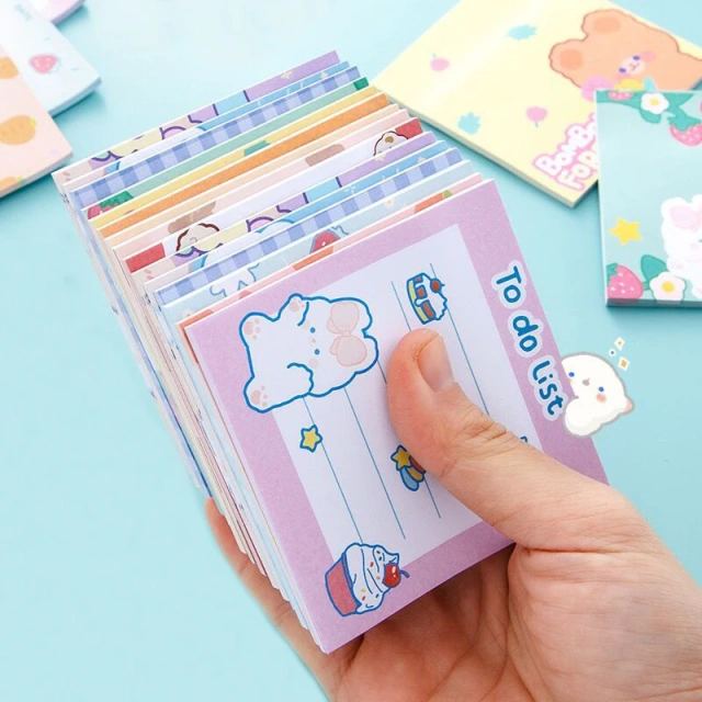 Wholesale Logo Sticky Note Offset Shape Hotel Kawaii Cute Eco-friendly Paper Sticky Notes 3x3 Memo Custom Sticky Notes Pad