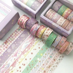 NO MOQ Japanese Washi Tape Wholesale HolographicAnime Cartoon Custom Washi Tape Printing Pet Cute Washi Tape Manufacturer