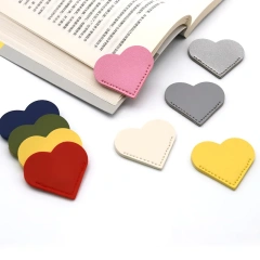 Promotional Bookmarks For Gift Custom Cute Anime Bookmark With Logo Heart Leather Bookmark