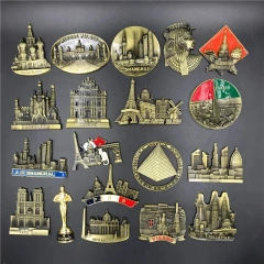 Promotional Gifts Custom Metal Fridge Magnet Bottle Opener Travel Souvenirs Cities Metal 3d Fridge Magnet Refrigerator Magnet