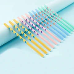 Cute School Pencil Set Wooden Lead Drawing Custom Pencils Logo Standard HB Hole Colored Pencils Eraser