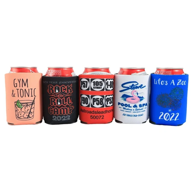 Wholesales Slim Neoprene Can Cooler Bottle Wine Drink Beer Cooler Sublimation Can Cooler Custom Logo