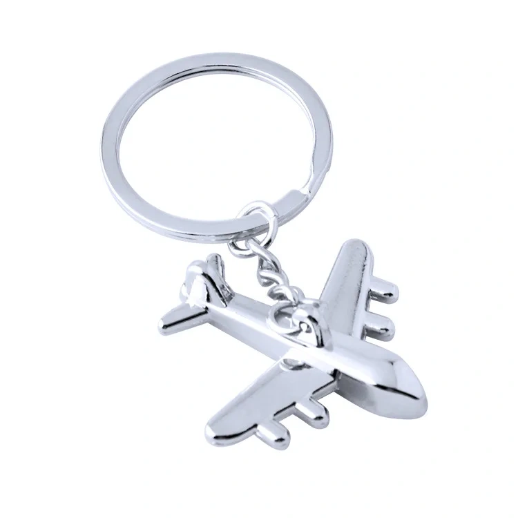 Airplane Metal Keychain Aircraft Keychain Metal Custom 3D Metal Keychain Blank