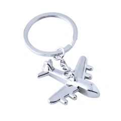Airplane Metal Keychain Aircraft Keychain Metal Custom 3D Metal Keychain Blank