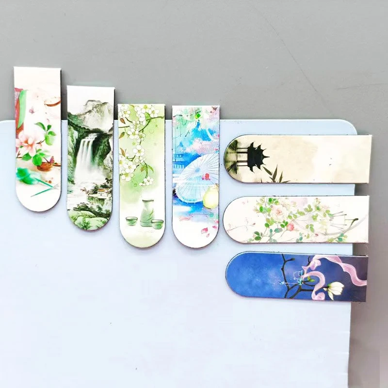 Magnetic Bookmarks Wholesale Sublimation Kawaii Magnetic Bookmarks Custom Metal Chain Bookmarks Logo