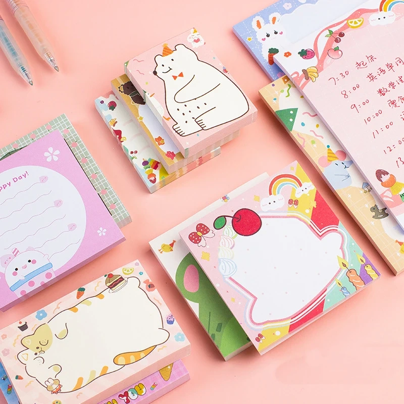 Personalized Sticky Note Memo Pad Cute Heart Shaped Sublimation Printing Sticky Note Pad Custom Note Pads With Logo