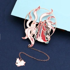 Wholesale Promotional Bookmarks Charm Kawaii Enamel Cartoon Anime Cute Metal Bookmarks Custom Bookmark For Book