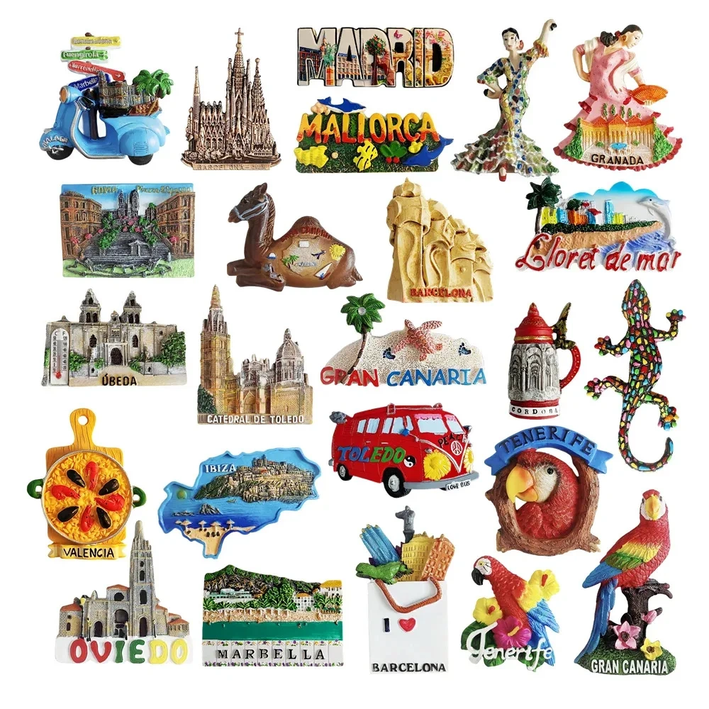 Wholesale Custom 3d Polyresin Fridge Magnet Refrigerator Sticker City Souvenir Gift Refrigerator Magnet Resin Fridge Magnet