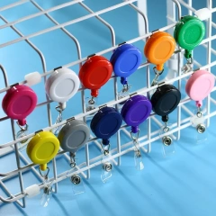 Retractable ID Badge Reel Wholesale Customized Acrylic Sublimation Cute Nurse Badge Reels Blank Logo Custom Badge Reels