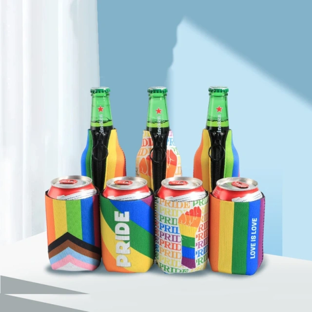Wholesales Slim Neoprene Can Cooler Bottle Wine Drink Beer Cooler Sublimation Can Cooler Custom Logo
