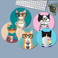 Custom  Round Mouse Pad Desk Pad Laptop Mouse Mat  Home PC Computer Keyboard Cute Mouse Pad Non-Slip Rubber Desk Mat