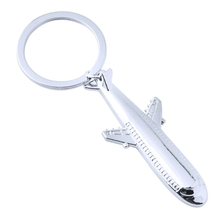 Airplane Metal Keychain Aircraft Keychain Metal Custom 3D Metal Keychain Blank