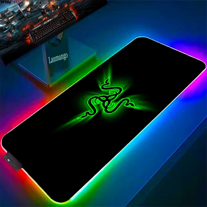 Led Mouse Pad Gaming GRB Cute Anime Wholesale Sublimation Customised Mouse Pad PVC Blank MousePads Custom Mouse Mat With Logo