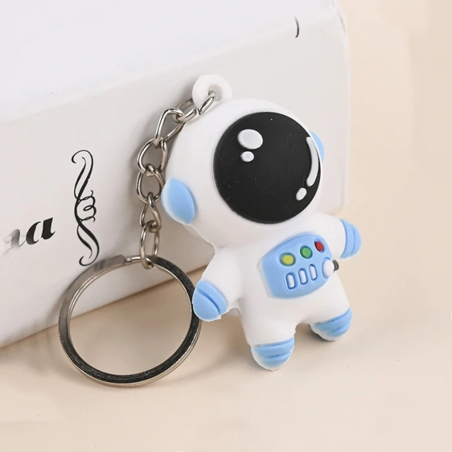 Wholesale Promotional Keychains Cartoon Spaceman Anime Keychain Custom 3D Pvc Keychain Cute Rubber Key Chains Custom Logo